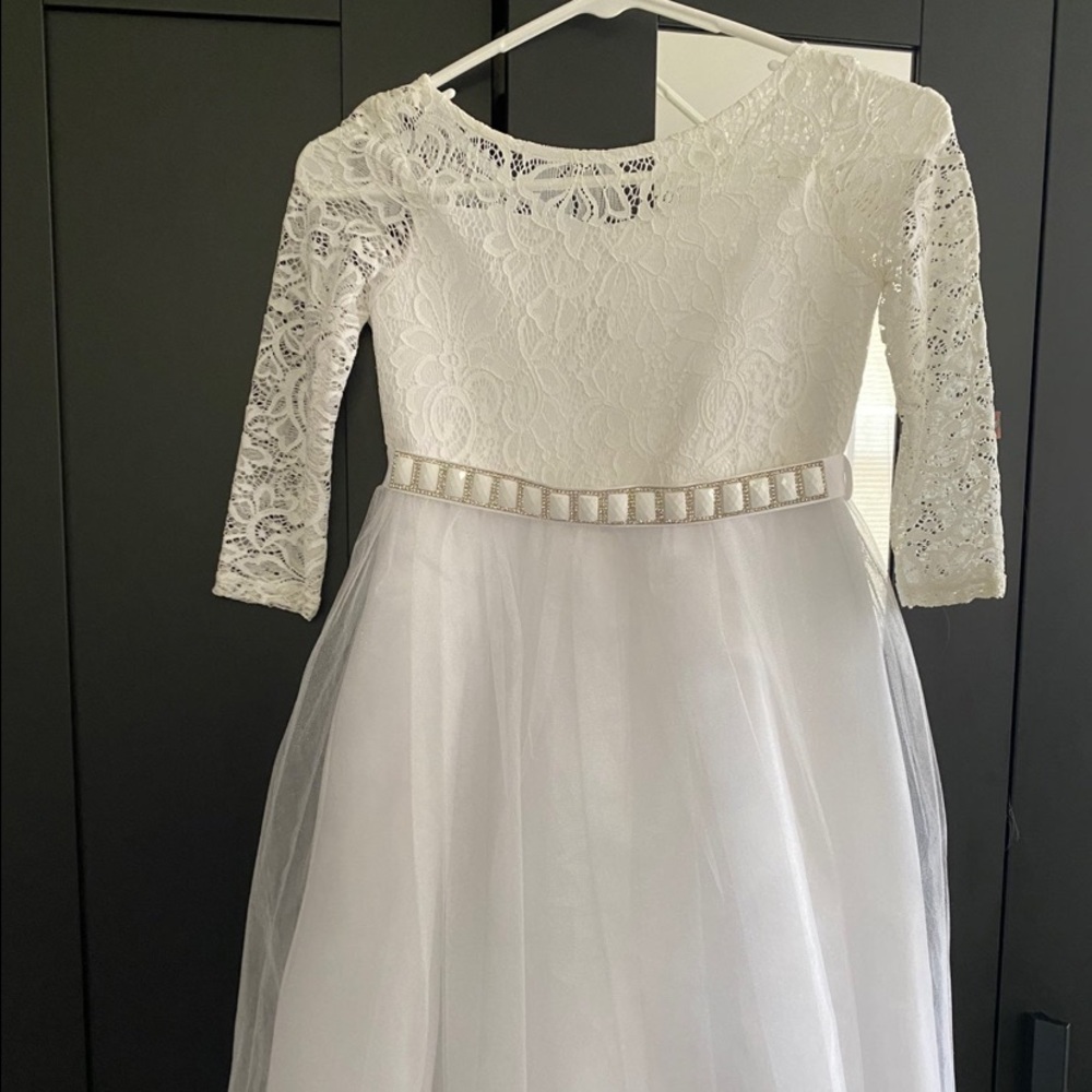 White kids dress